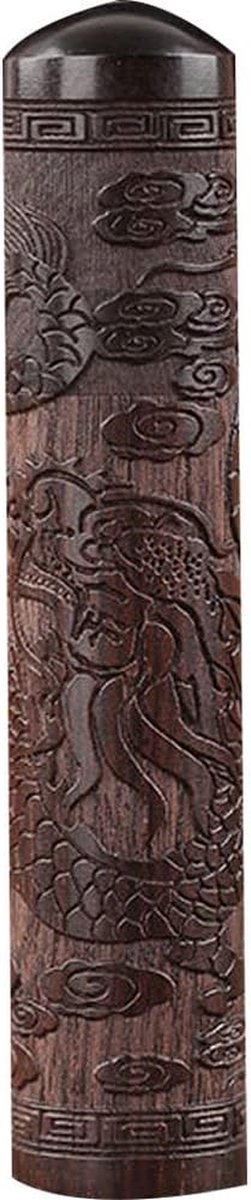Tandenstoker Houder - Mini Doos - Tafel Decoratie - Uniek Houten Ontwerp - 8.9 x 1.8 cm - Natuurlijk Hout
