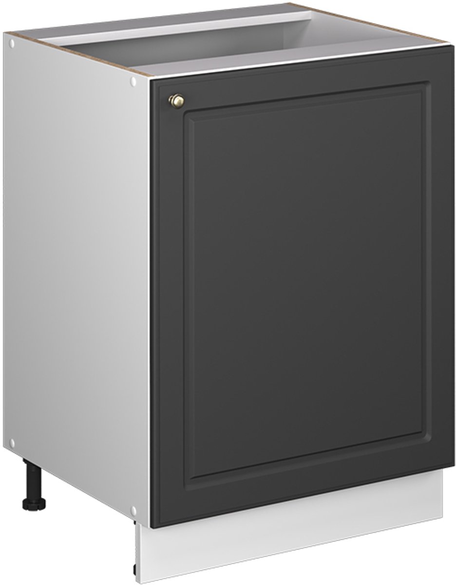 Vicco Keukenonderkast Fame-Line, Anthrazit-Gold Landhaus/Wit, 60 cm 1 deur zonder werkblad Anthrazit-Gold landelijk/Wit