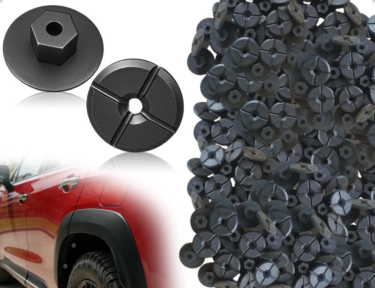 100 stuks kunststof moeren 4 mm voor wielhuisbescherming, bevestigingsclips en auto-accessoires, geschikt voor Mercedes W201 W124 190D 260E