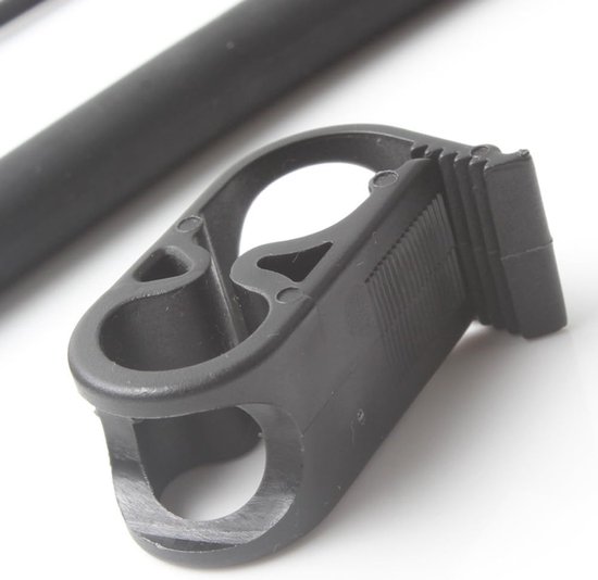 Vervangende Slang en Klem Set - Kite Ventiel Connector - Kitesurfen Reparatie - Nylon Materiaal - 20 cm Slanglengte - Zwart — afbeelding 2