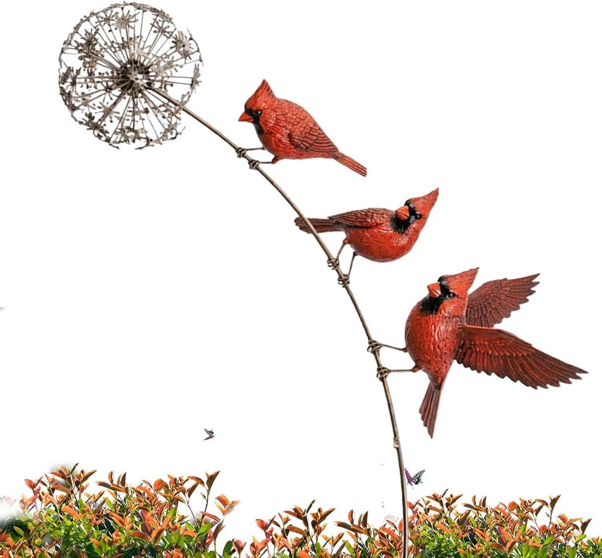 Metalen Tuinstokken - Tuindecoratie - Buiten Decoreren - Roestvrij Weerbestendig - 60 cm - Bruin