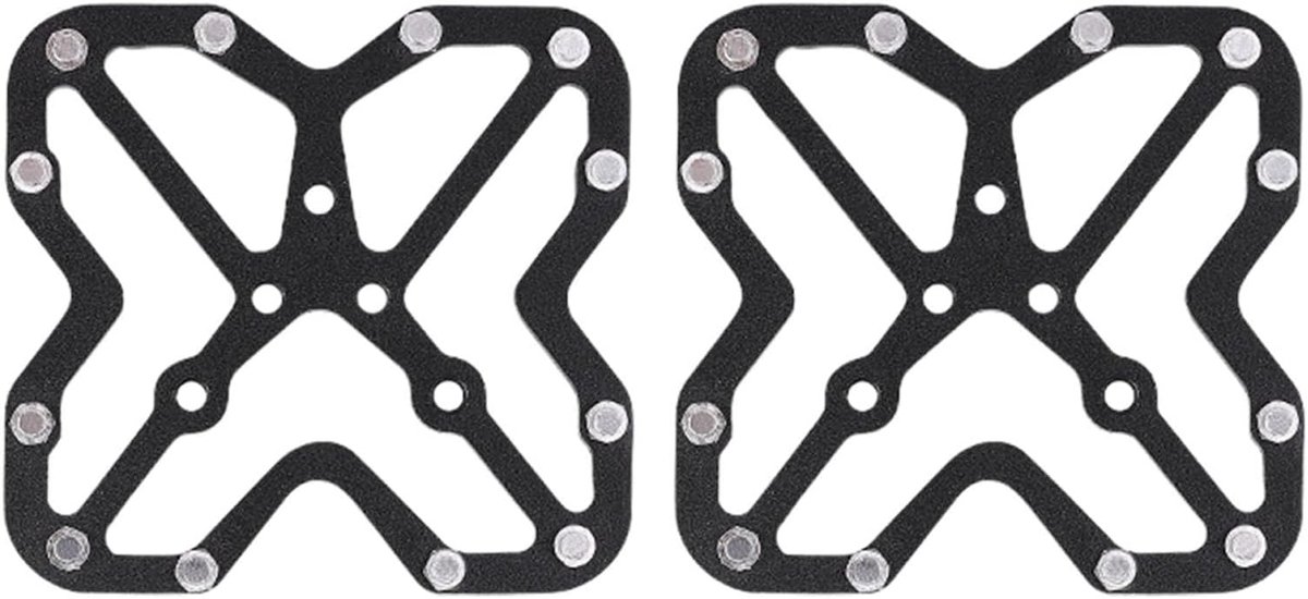 Fiets Pedalen - Platte Pedalen - Mountainbiken - Lichtgewicht Aluminium - 7.6 x 6.5 cm - Zwart