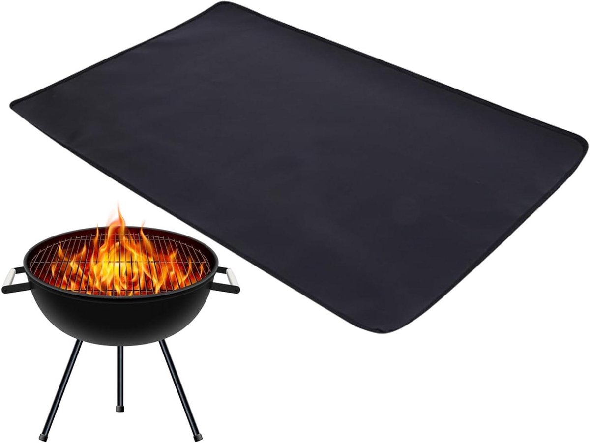 Vuurvaste Mat - Grill Pad - Buiten Beschermen - Hittebestendig Glasvezel - 96 cm Diameter - Meerkleurig