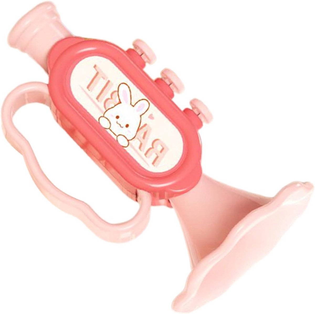 Kindertrompet Speelgoed - Muziekinstrument Leren - Muziek Ontdekken - Veilig ABS Materiaal - 25 x 21 x 11 cm - Roze