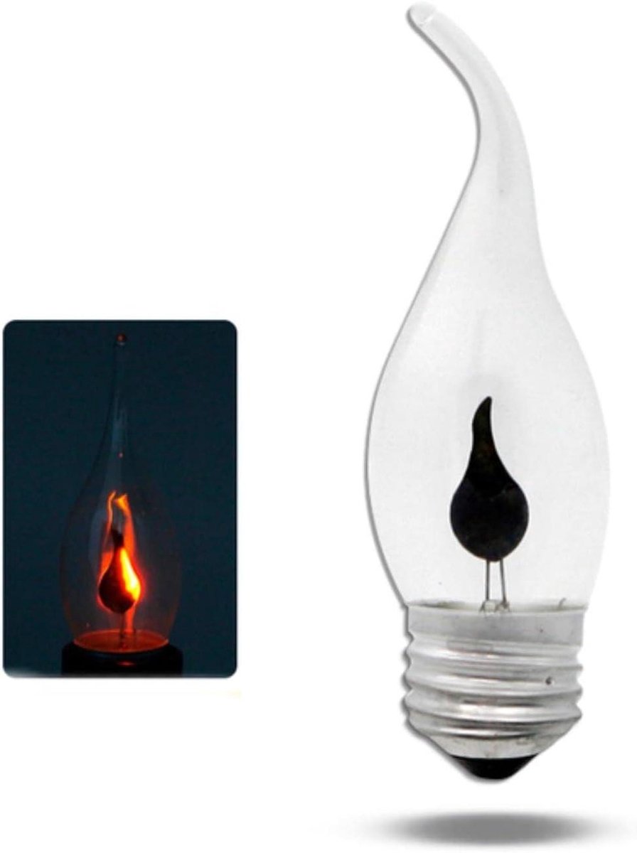 Led Kaarslamp - Vlam Effect - Sfeerverlichting Thuis - Energiezuinig Ontwerp - E27 E14 Fitting - Wit
