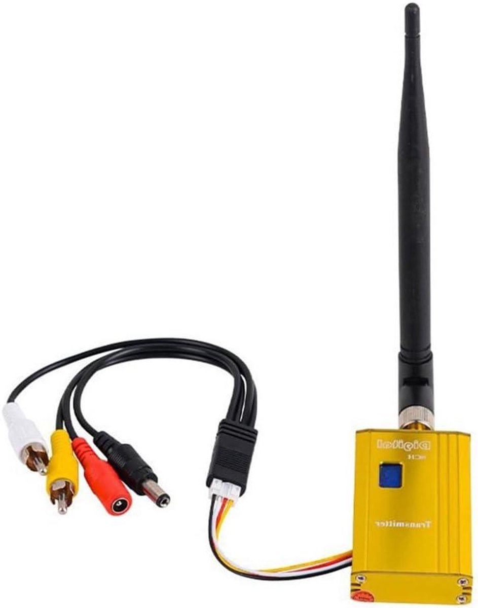 Audio Video Zender - FPV Transmissie - Beeldoverdracht Drone - 2000mW Vermogen - 8 Kanaals - Goud
