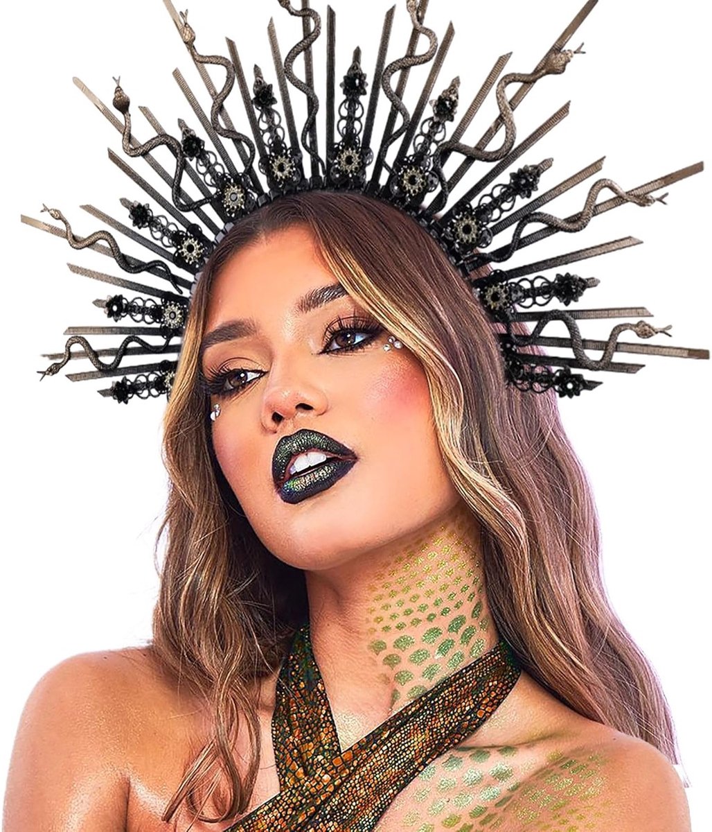 Punk Medusa Hoofdband met Slangen - Kostuumaccessoires voor Halloween en Feestjes voor Vrouwen