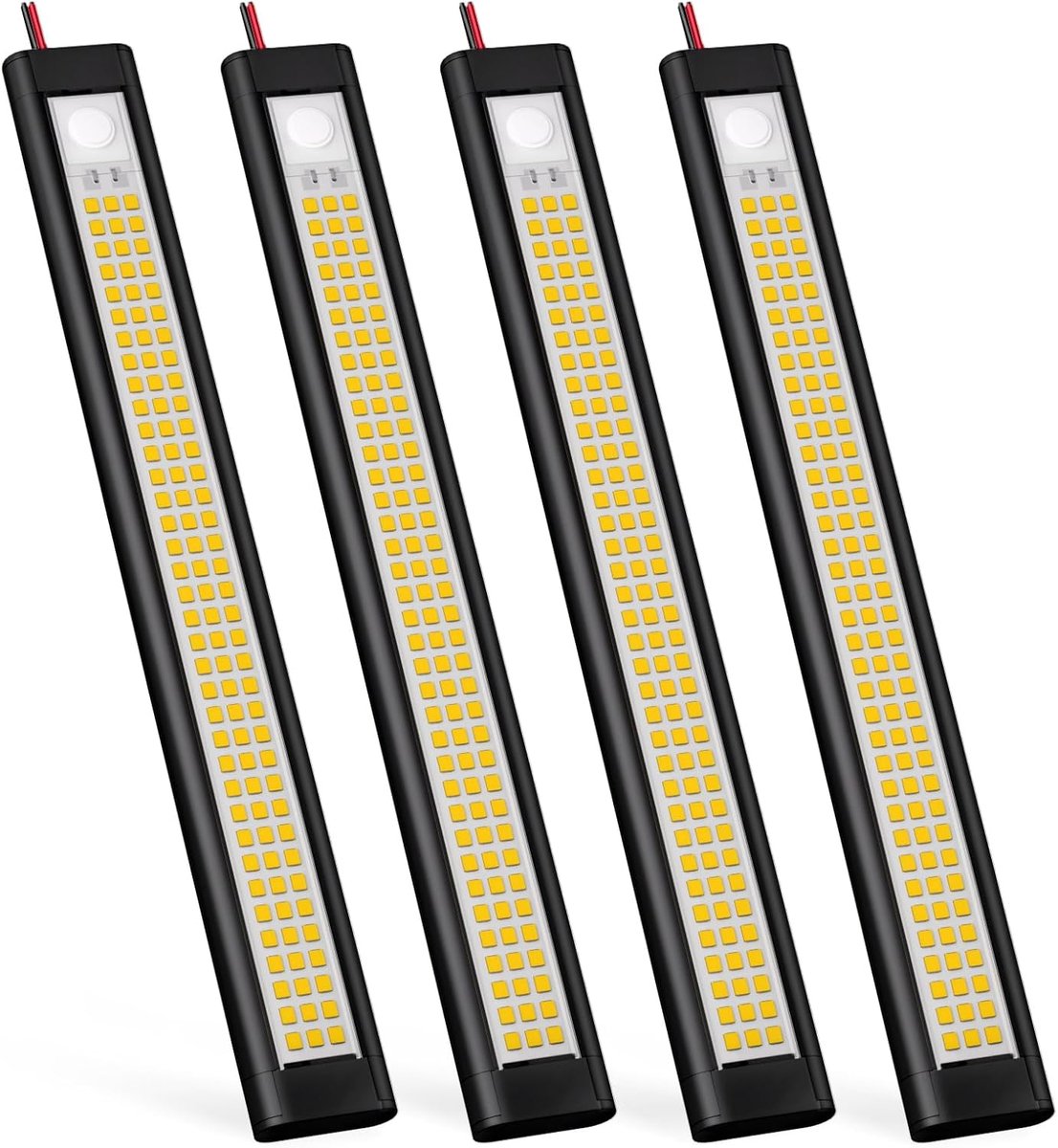 SnelShoppen - 12V LED Lamp Caravan - Energiezuinige 12 Volt Lampen voor Camping, Bus, Van, Caravan, Boot - 4000K Warm Wit Licht - 4-Pack Zwart