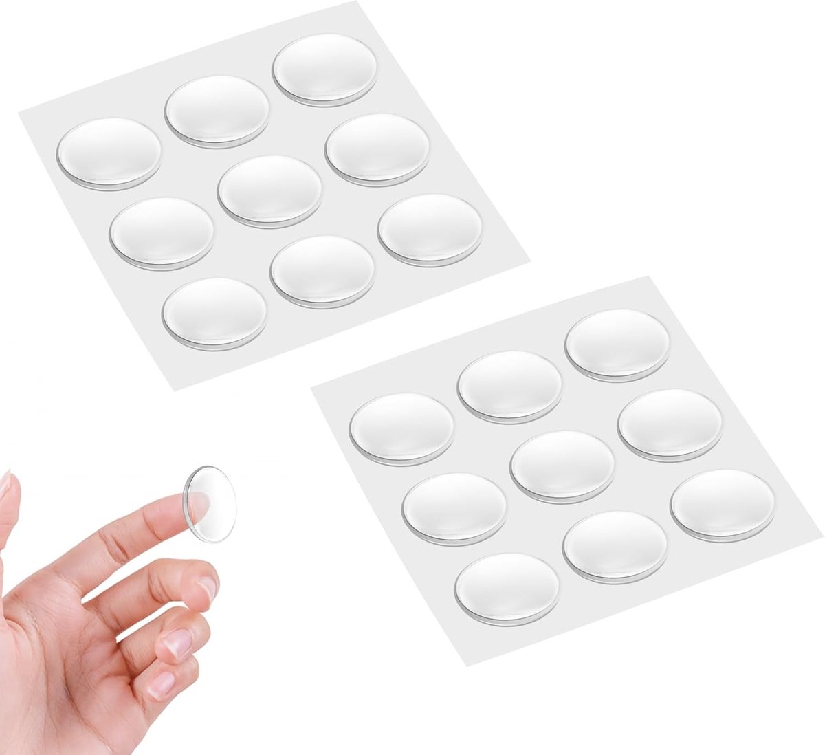 SnelShoppen - Pack van 18 Anti-Slip Pads Silicone 30 mm Transparant - Zelfklevende Rubber Voetjes voor Meubels, Vloerbescherming, Krassen Bescherming,