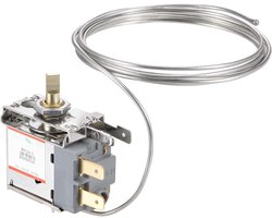 SnelShoppen - Thermostaat Koelkast en Vriesvak, Temperatuurregeling met 2 Pinnen, 250V, 6A, 1.5 Meter Kabel voor Koelboxen, Keuken, Vriezer
