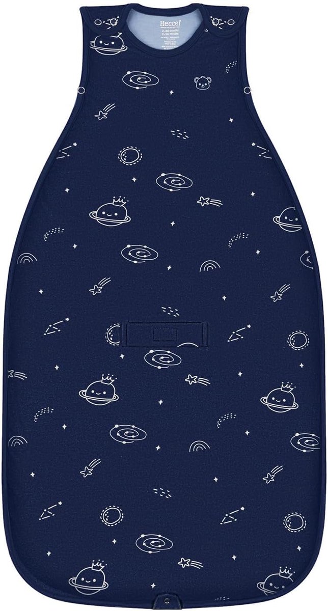 SnelShoppen - Merino Wol Baby Slaapzak 4 Seizoenen voor Baby's en Peuters 2-24 Maanden, Cosmos Blauw, 100% Katoen, Ademend, Temperatuurregulerend