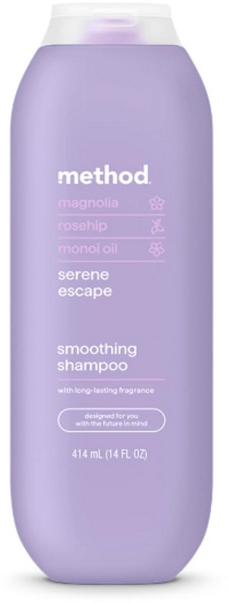 Method Smoothing Shampoo Serene Escape 414 ml – Sulfaatvrije Anti-Pluis Shampoo voor Gekleurd Haar – Siliconen- & Parabeenvri