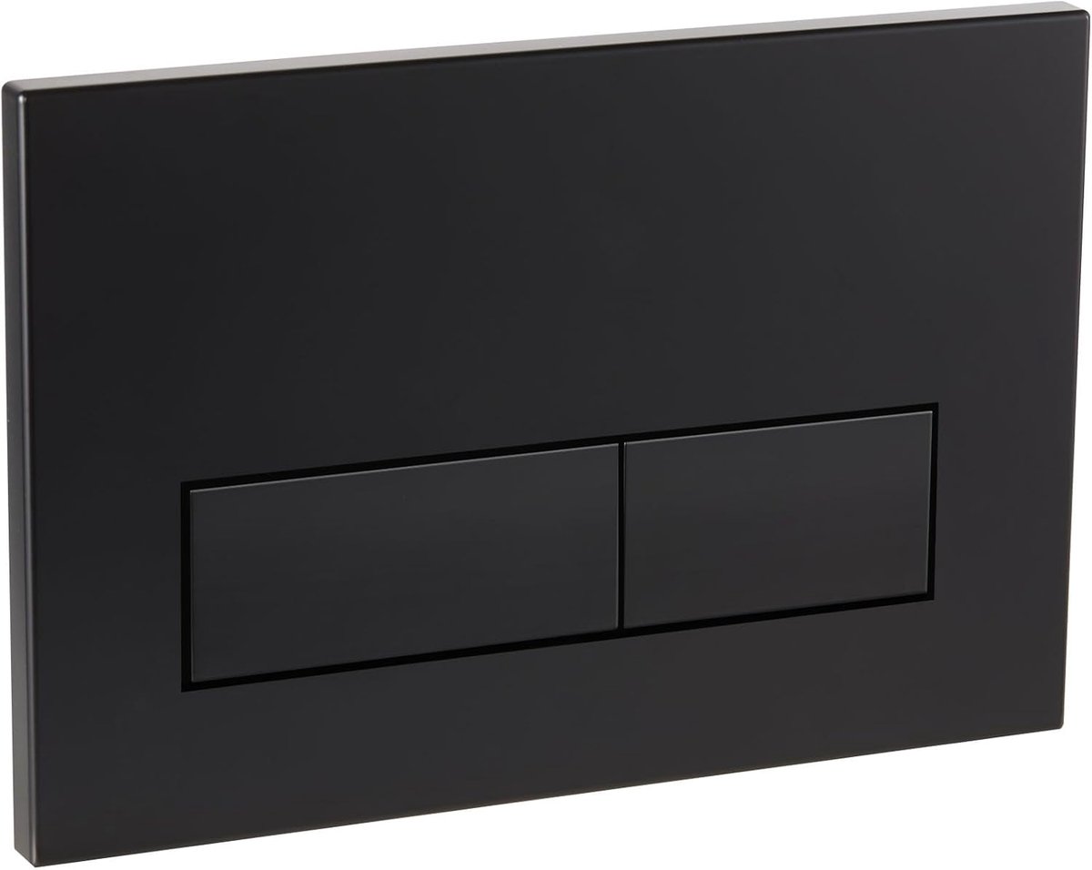 SnelShoppen - Empyreal Controleplaat Toilereservoir, Geschikt voor Geberit Sigma 01, 20, 30, Dubbel Spoel, Mat Zwart, Hoge Compatibiliteit, Vervanging