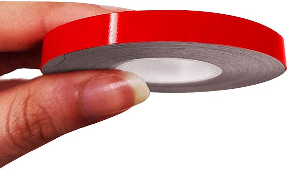 SnelShoppen - 4R Quattroerre.it 10481 Trim Stripes3 Zelfklevende Strips voor Auto's, Motorfietsen, Fietsen, Boot, Rood, 7 mm x 10 m, Decoratief en Fun