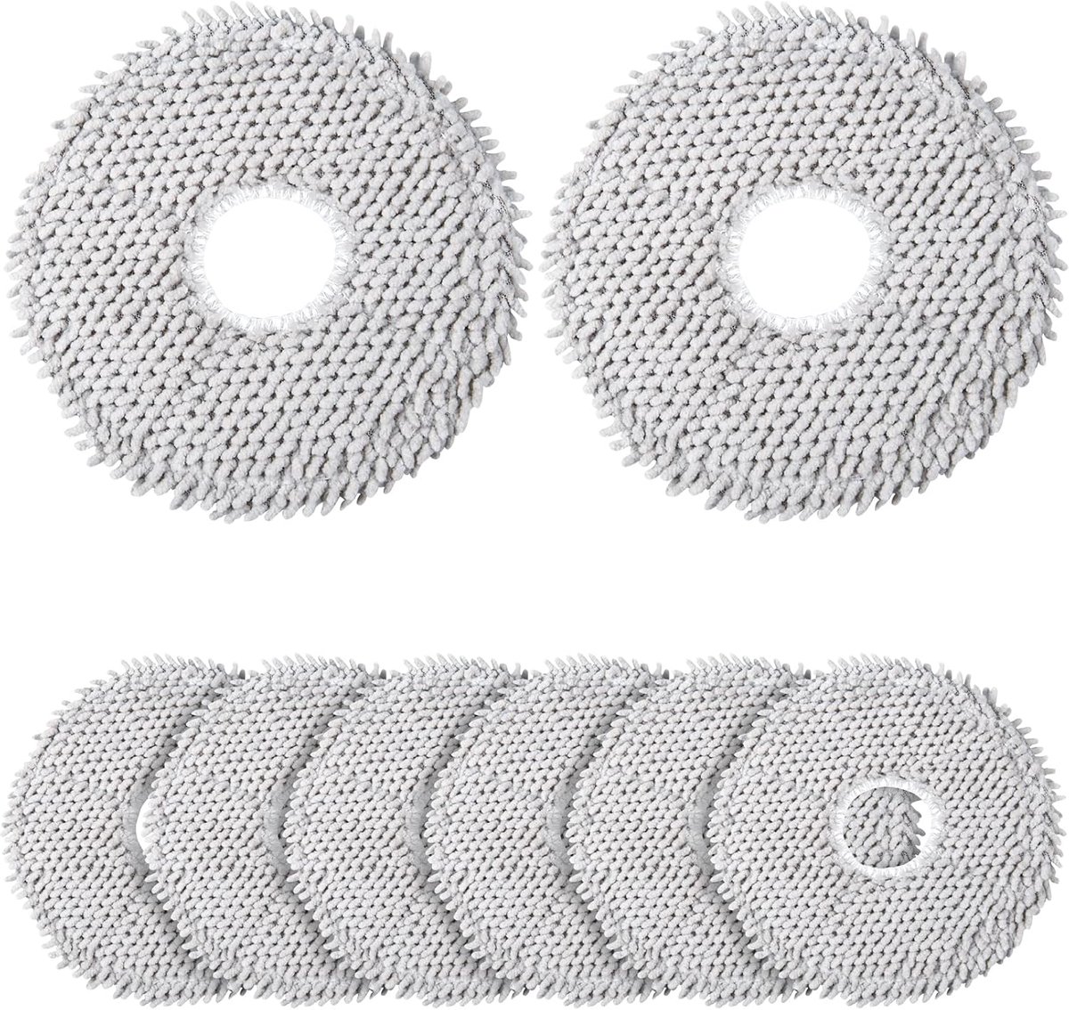 SnelShoppen - 8 Stuks Microfiber Mopdoeken voor Robotstofzuiger - Geschikt voor X10+ X20+ en Dreame L10s Ultra - Wasbare Natdoeken - Hoogwaardige Acce