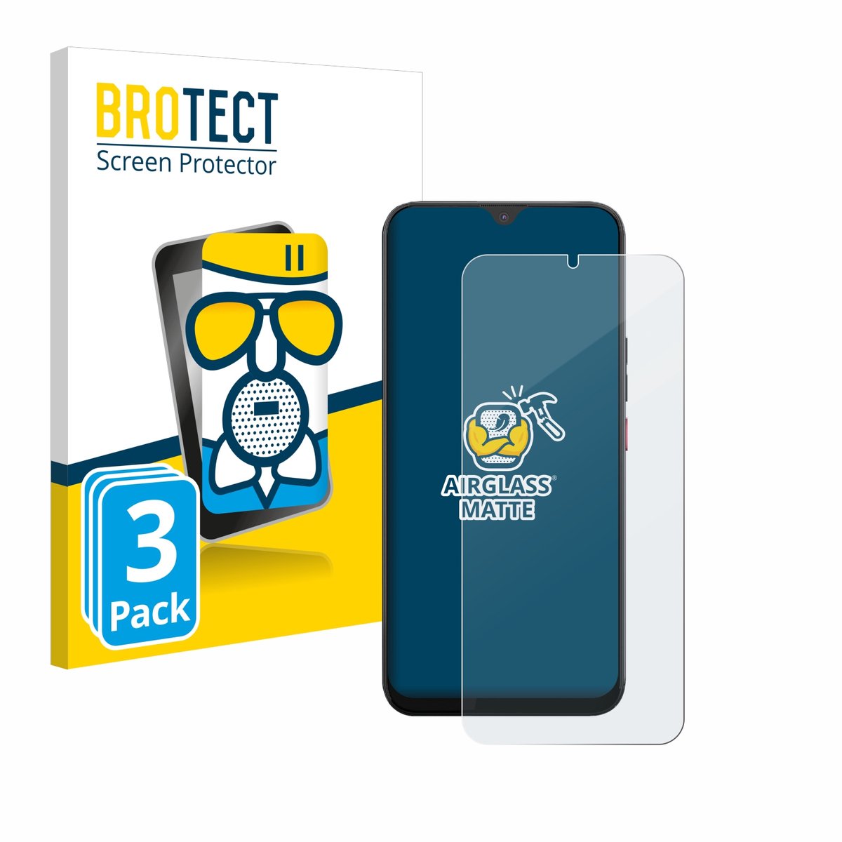 BROTECT - Screenprotector voor Volla Phone 22 - Folie Beschermfolie Beschermglas matte 3 Stuks