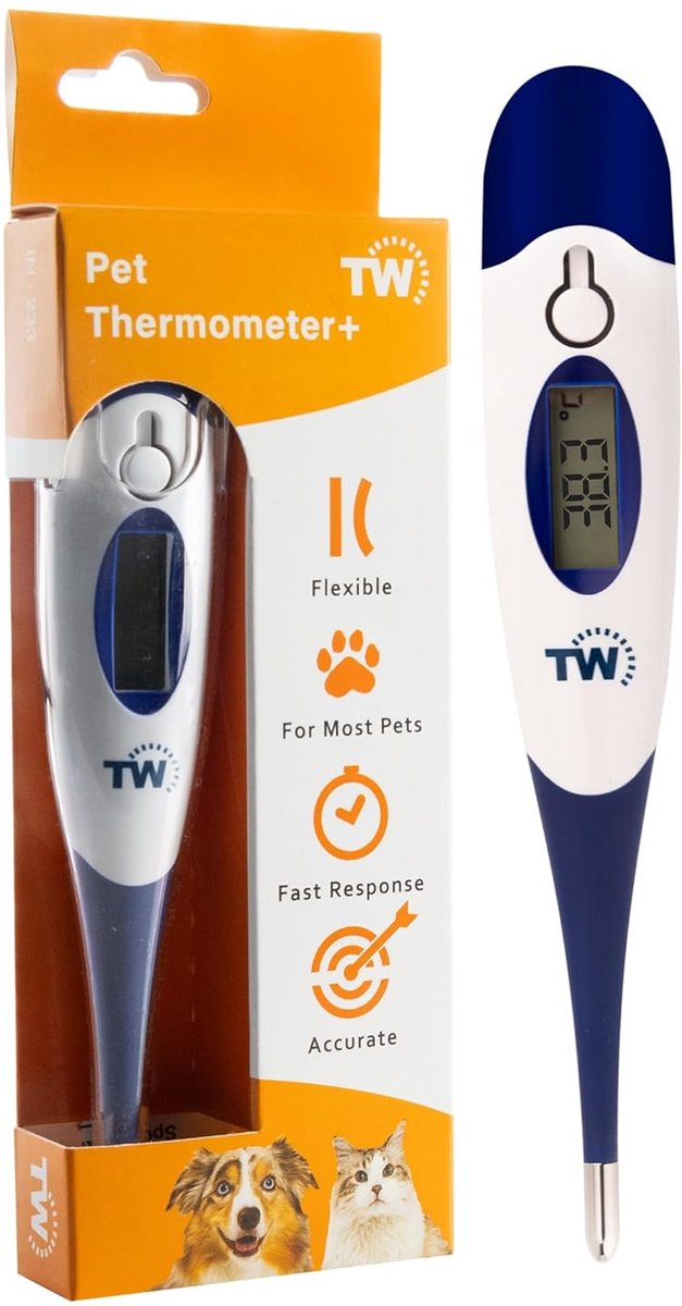 SnelShoppen - Digitale Honden Thermometer, Katten Thermometer, Paarden Thermometer, Flexibele Temperatuursensor, Geschikt voor Dierenartsen, Inclusief