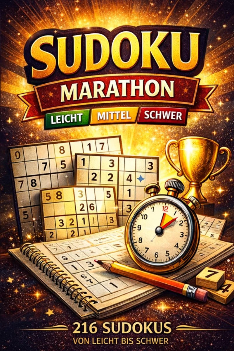 SnelShoppen - Sudoku Marathon - 216 Rätsel voor Volwassenen - Verschillende Groottes en Moeilijkheidsniveaus - Urenlang Puzzelplezier