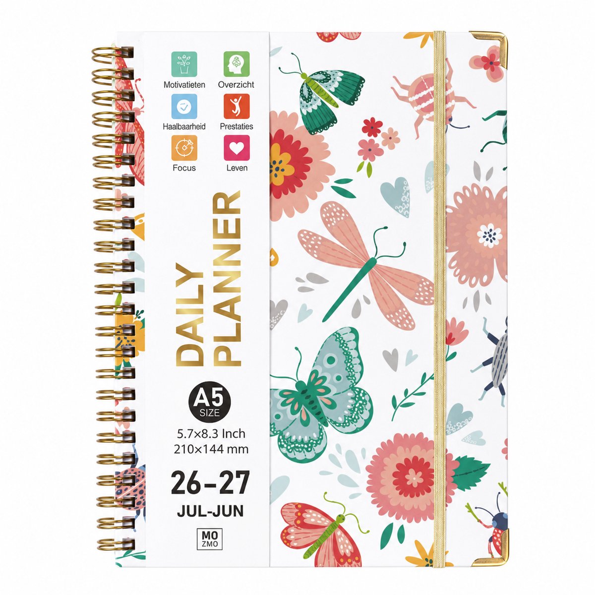 VHV - Lerarenagenda 2026-2027 - Week- en Maandindeling voor Lessen, Afspraken en Taken - 12 Tabs - 21 x 15 cm