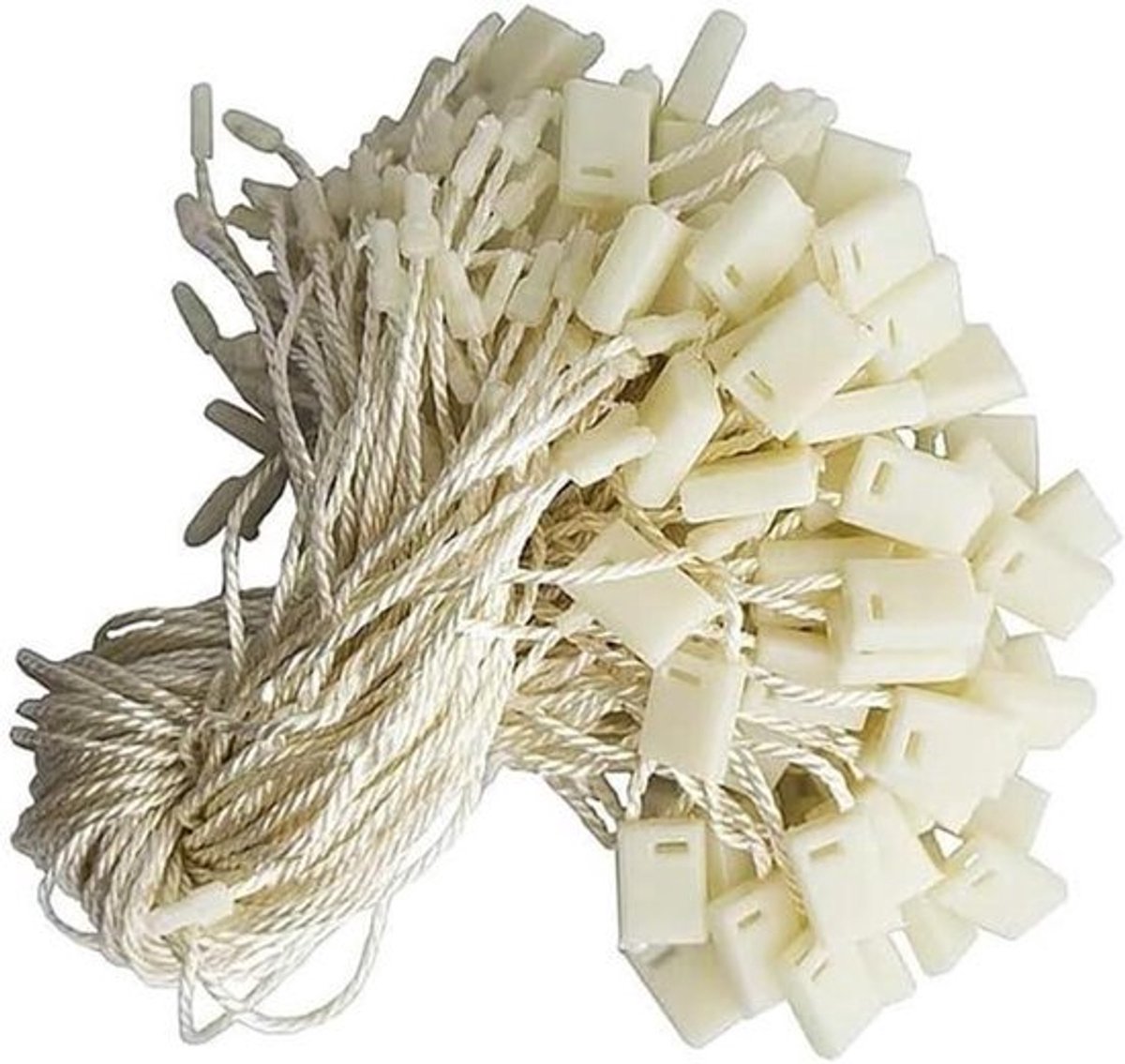 Hang Tag String 200 stks Wegwerp Zwarte Nylon met Snap Lock Pin voor Kleding Prijs