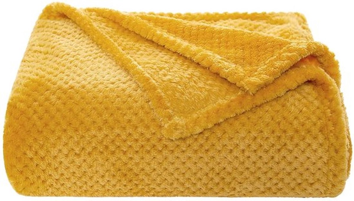 Decoratieve fleece deken - warm en veelzijdig - 1 stuk - 125x150 cm - 100% polyester