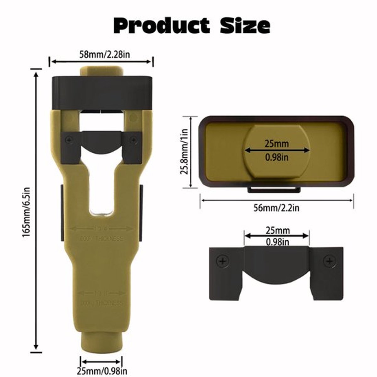 Slotenmortelgereedschap met Dubbele Meetmarkeringen - Precies en Eenvoudig voor 44 mm en 35 mm Deuren-green