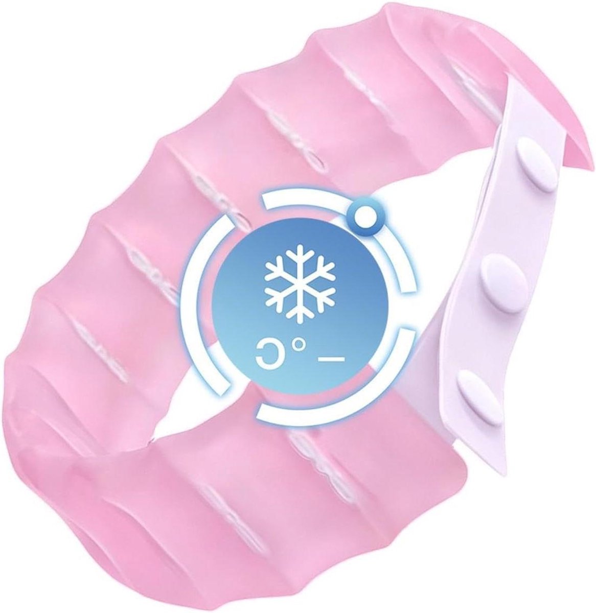 IJs Nekring - Nekkoeler Koelwrap - Zomerse Activiteiten - Vaste Grip - 32x4cm - Blauw