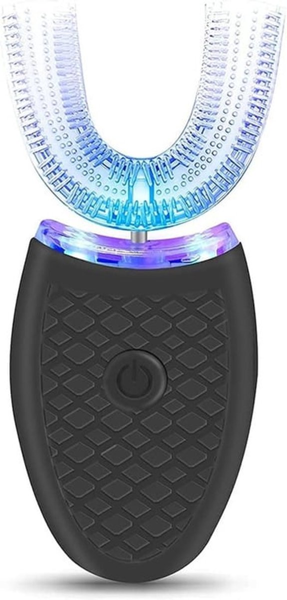 Ultrasone Elektrische Tandenborstel Voor Volwassenen - U-Vorm 360° Reiniging - 4 Modi (Incl. Whitening) - IPX7 Waterdicht - USB Oplaadbaar - Zwart