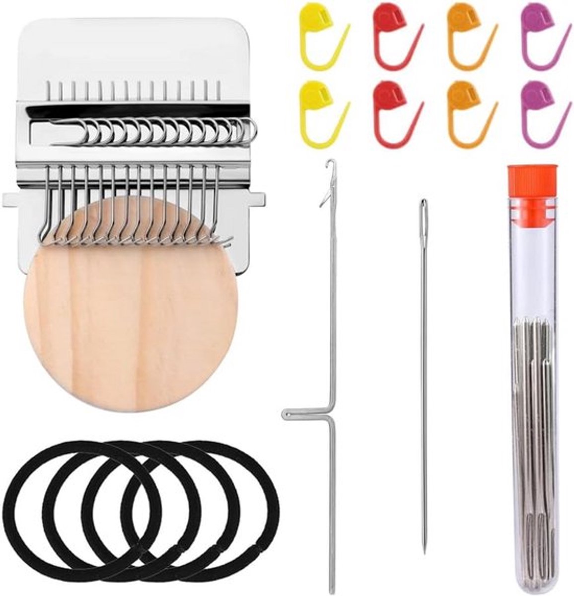 Mini Weefgetouw Reparatie Set voor Breien en Herstellen van Kleding (14 Haken)