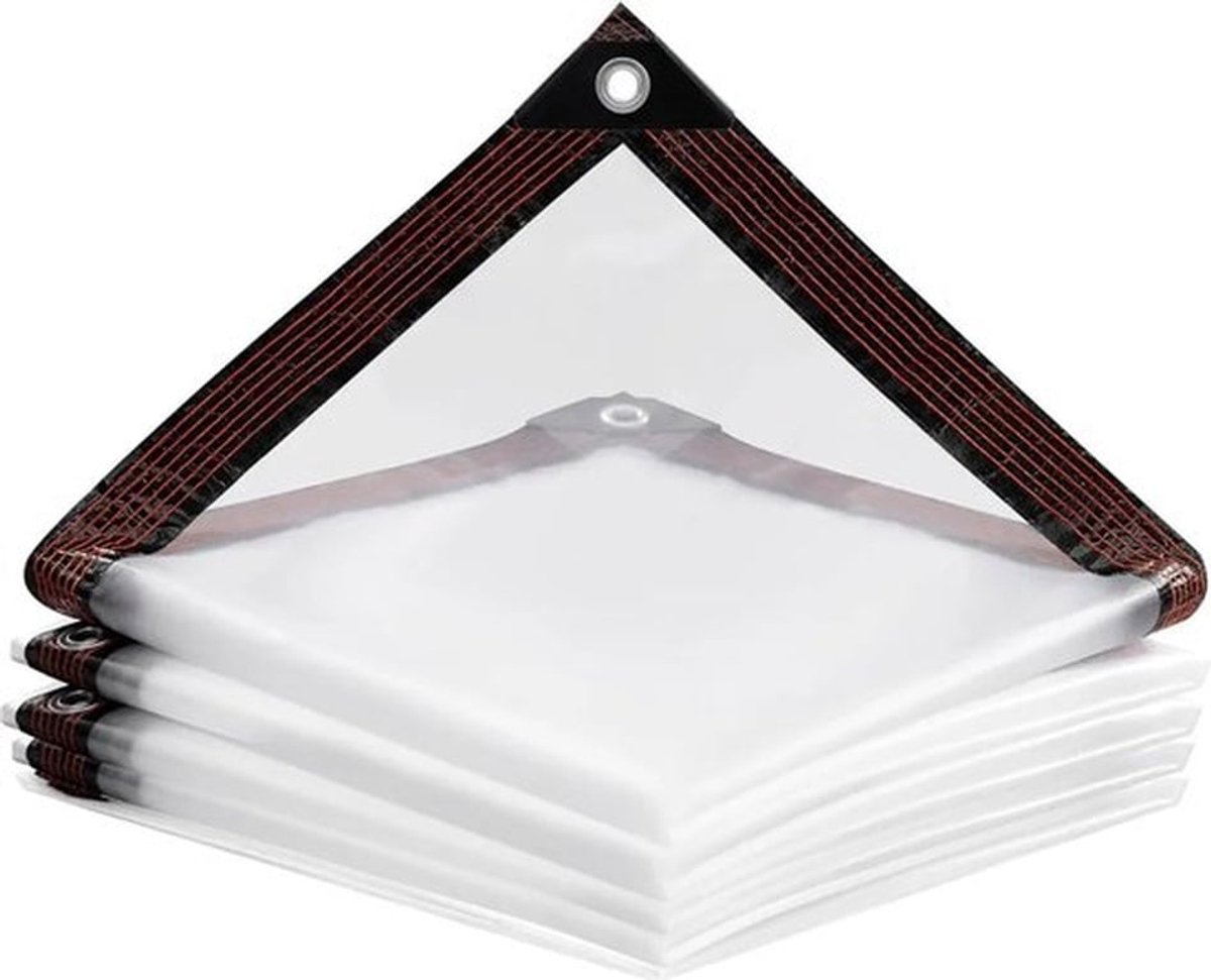 Waterdicht zeildoek, transparant waterdicht geweven doek met perforaties, multifunctioneel waterdicht zeildoek, beschermend doek, tentdoek, 2x4 meter
