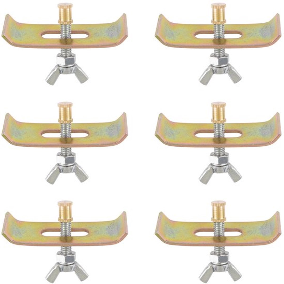 6 Sets Sink Clips Gekleurde Zink Onderbouw Spoelbak Steunen Badkamer Keuken Keramische Kom Ondersteuningsklemmen voor Marmer Graniet Vanity Keuken Spoelbak Installatie Reparatie Kit