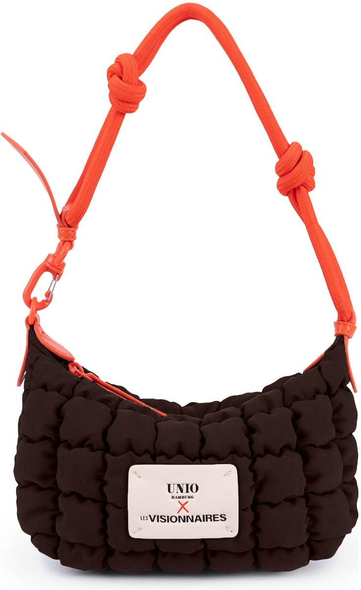 Unio Hamburg x Les Visionnaires schoudertas Bubble Unio Little Sophie Chocolate donkerbruin