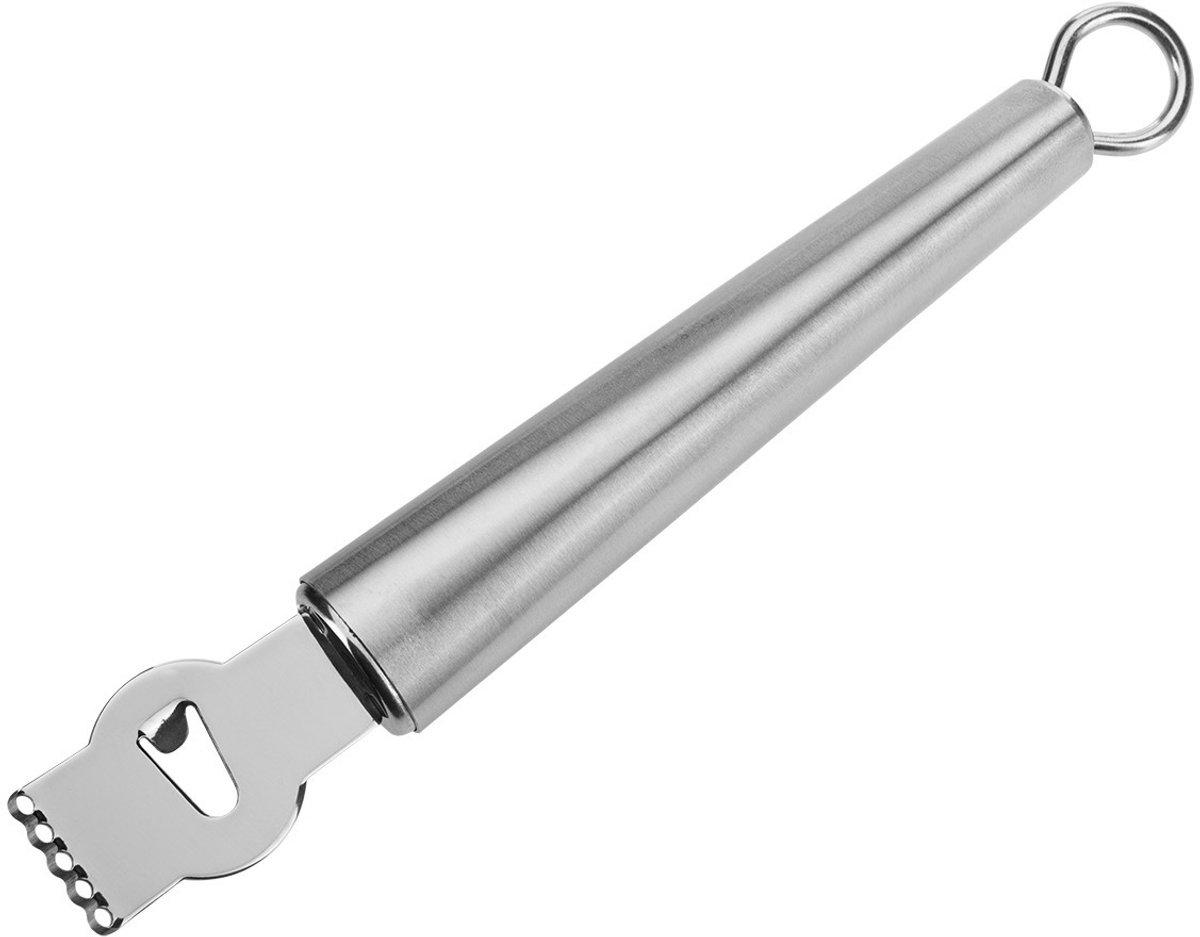 Westmark Citroenschraper/Zesteur met canneleermes, lengte: 17,5 cm, roestvrij staal, Glory, zilver, 18302270