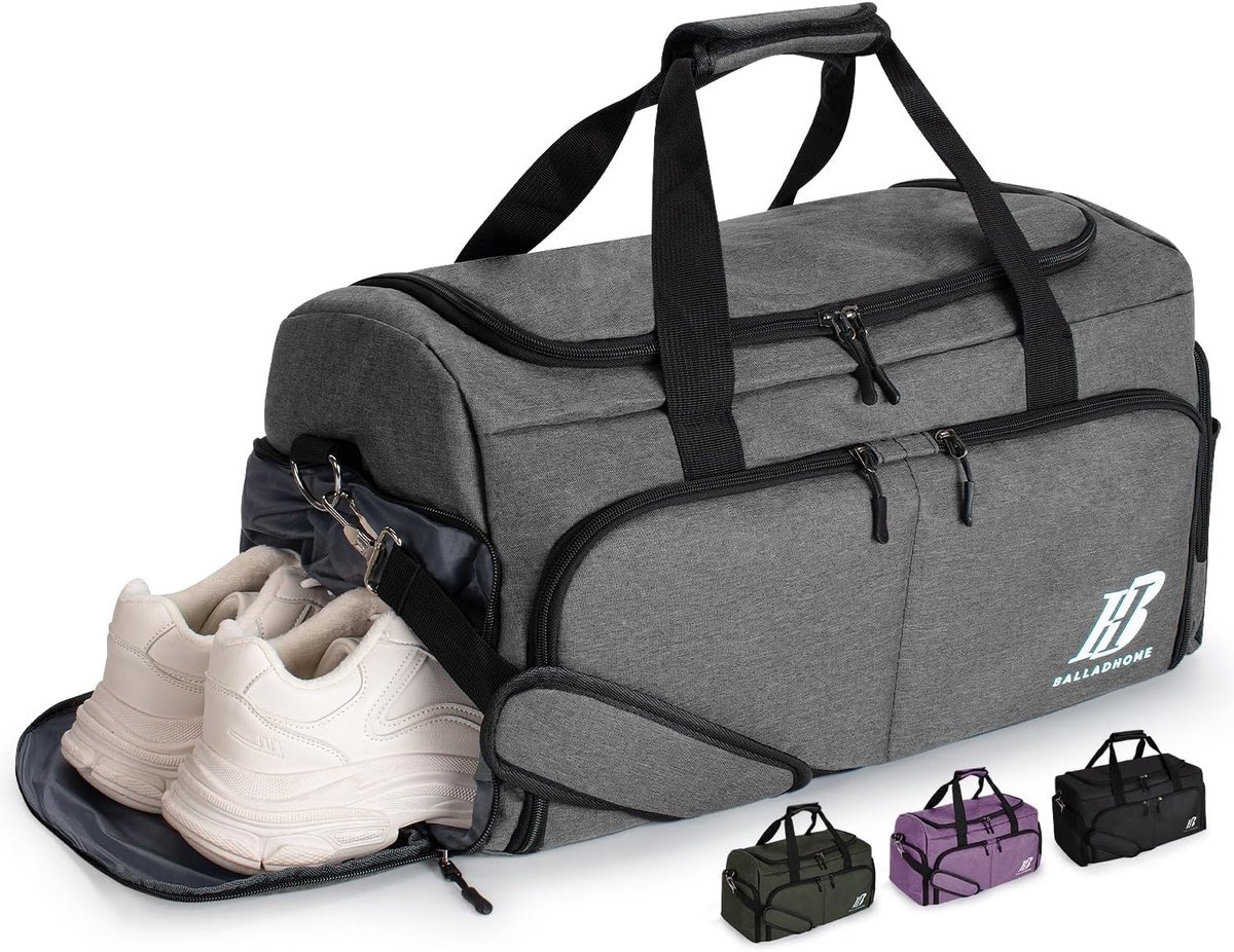 SnelShoppen - 42L Sporttas Reistas voor Mannen en Vrouwen met Schoencompartiment & Vochtige Zak - Waterdichte Fitness Bag voor Gym, Yoga, Weekend Trip