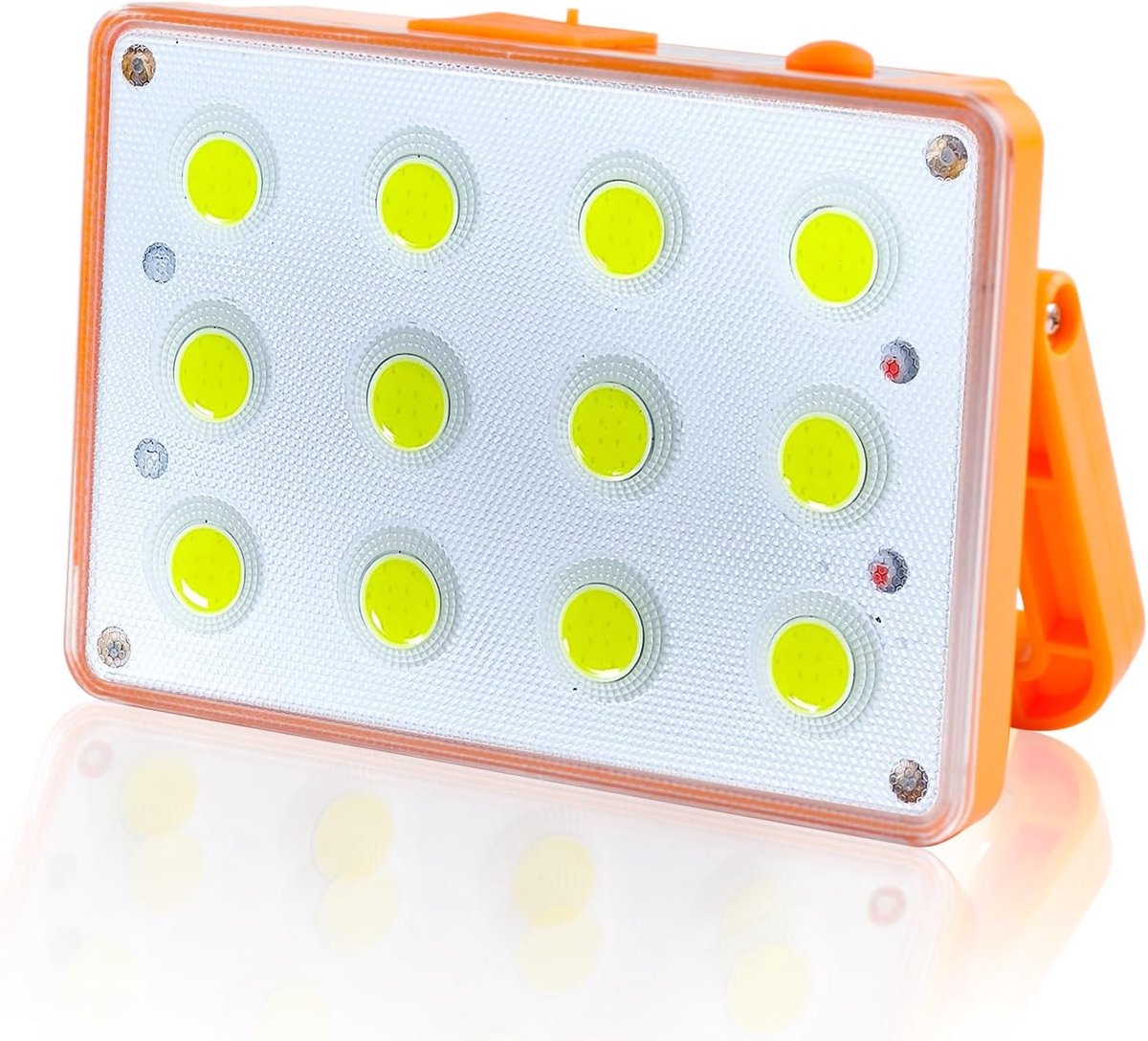 SnelShoppen - Outdoor LED Floodlight - Draagbare Bouwlamp - IP42 Waterdichte Solar Lamp - 4 Verlichtingsmodi - Perfect voor Camping, Garage en Tuin