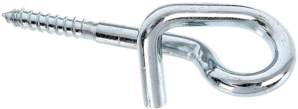 SnelShoppen - Schommelhaak 160 mm met Houtdraad - Elektrolytisch Blauw Verzinkt - Schroefdraad-Ø 12 x 55 mm - Ideaal voor Houten Hekken en Poorten