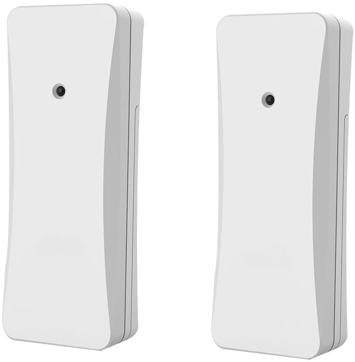 SnelShoppen - 2 stuks draadloze buitensensoren voor weerstation, thermometer voor buiten, luchtvochtigheid en temperatuurmeting, wit, plastic, 6x2,7x9