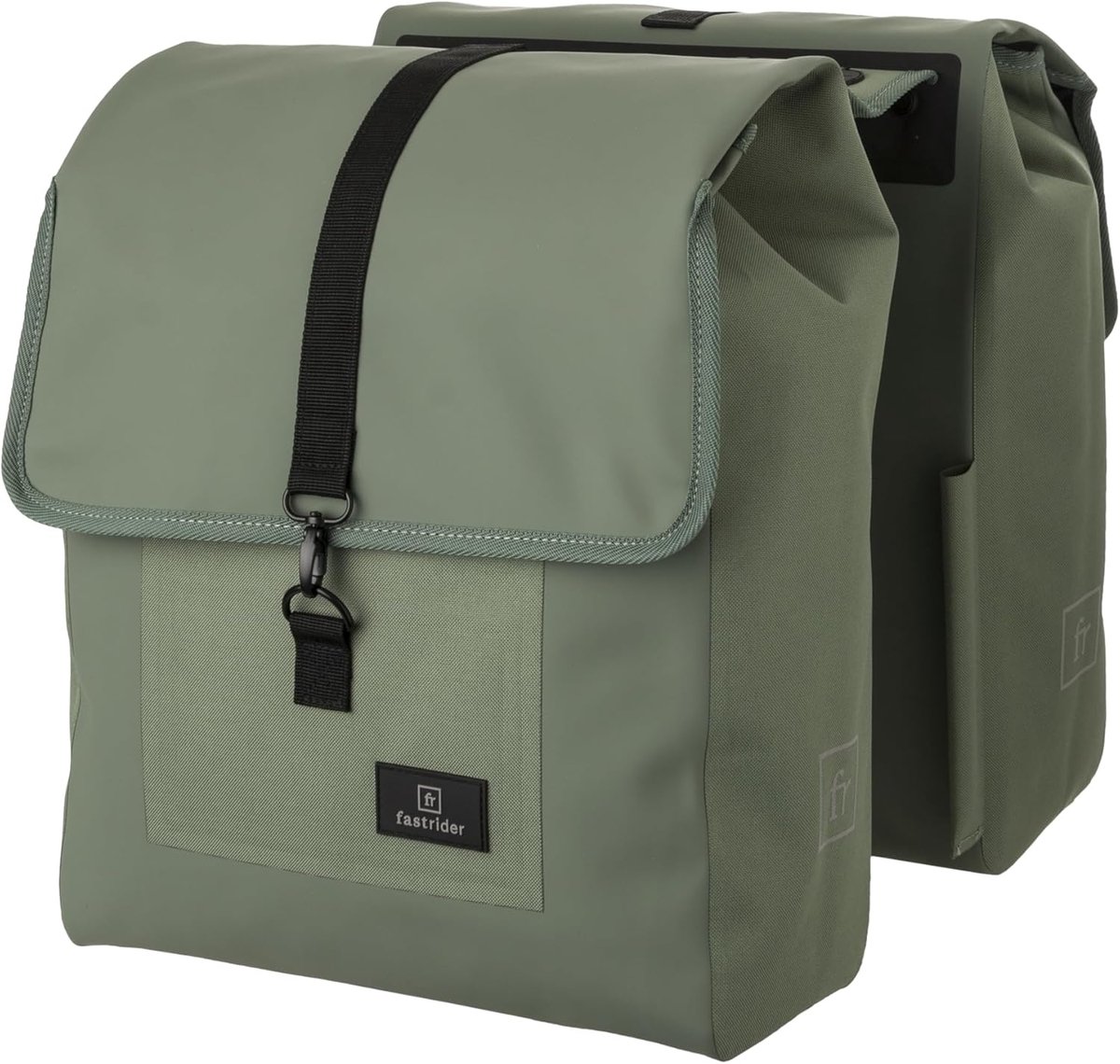 Dubbele Fietstas - Bagagedrager Tas - Fietsen Boodschappen - 100% Waterdicht - 47 x 39 cm - Eucalyptus Groen