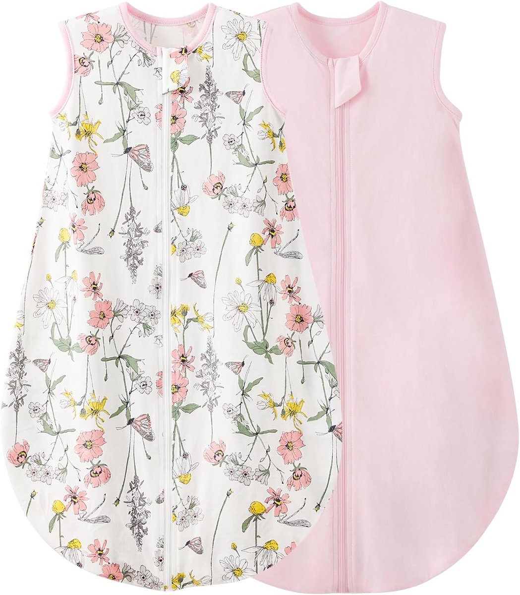 SnelShoppen - Set van 2 Babyslaapzakken 0,5 TOG - Cartoon Design - Hoogwaardig Katoen - Geschikt voor Kinderen van 6 Maanden tot 3 Jaar - Voor Jongens