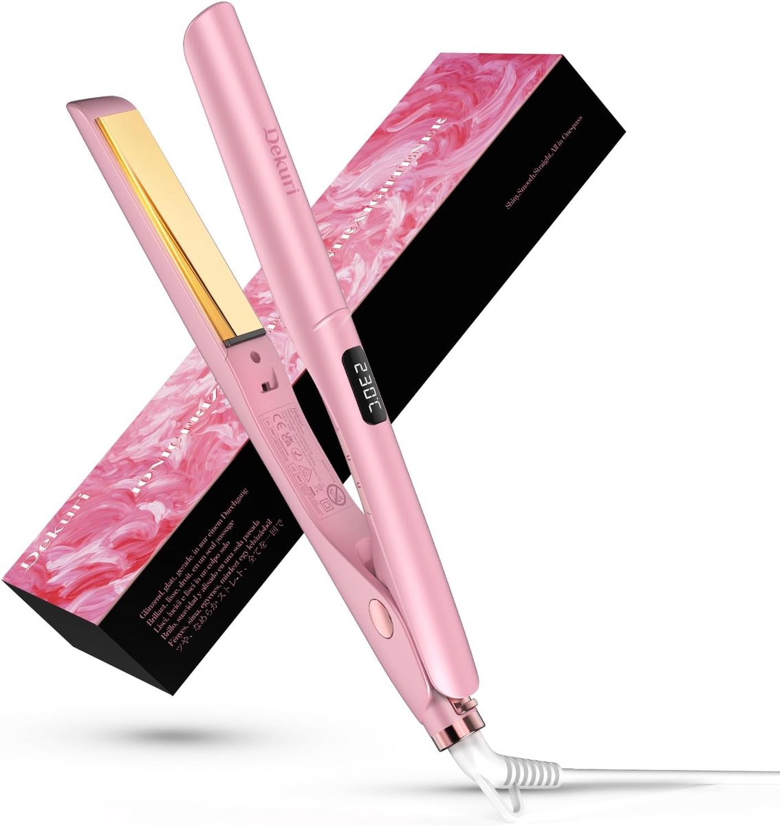 SnelShoppen - Dekuri Stijltang 2-in-1 Stijltang en Krultang voor Dames - Gladde Titanium Platen - Snel Opwarmen in 30 Seconden - LCD-Display 120-230 °