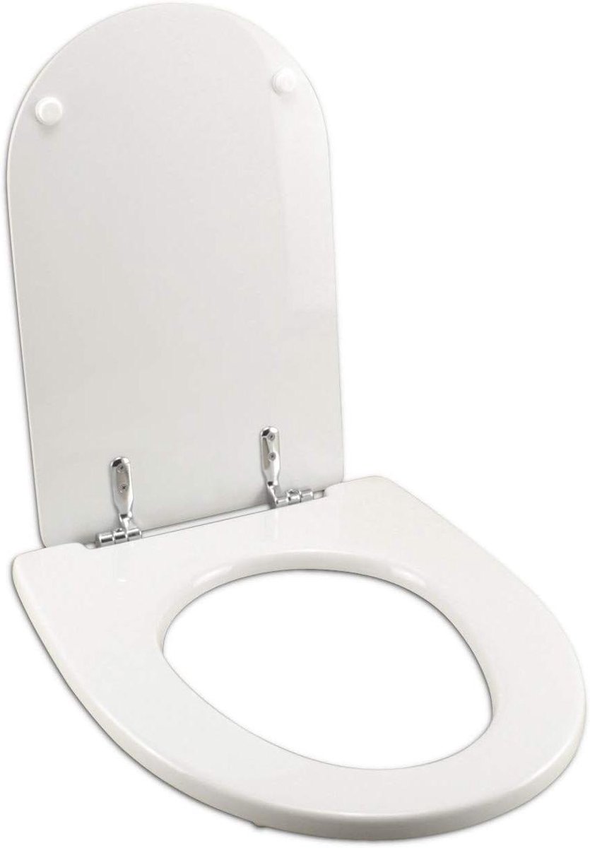 Toiletbril Hout - WC bril - Badkamer Vernieuwen - Gemaakt in Italië - Standaard Model - Wit