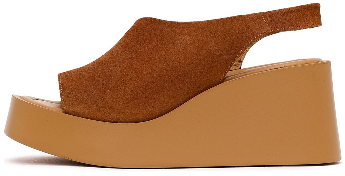 DERIMOD Sandalen Met Sleehak Suède Wedge Sandalen