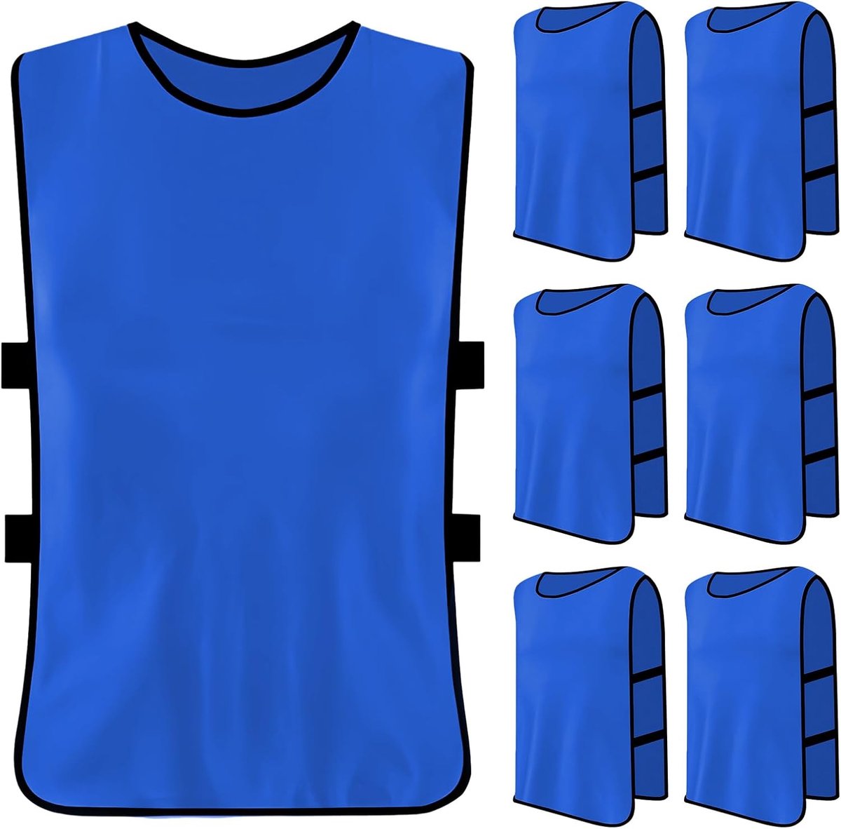 Thijox - 6 Stuks Voetballijfjes voor Kinderen - Trainingslijfjes, Sportshirts voor Voetbal, Basketbal, Rugby, Hockey, Ademend Materiaal, Comfortabel,