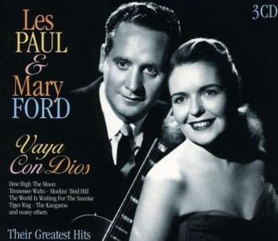 Albumhoes met Les Paul en Mary Ford, met de tekst "Vaya Con Dios" en "Their Greatest Hits".