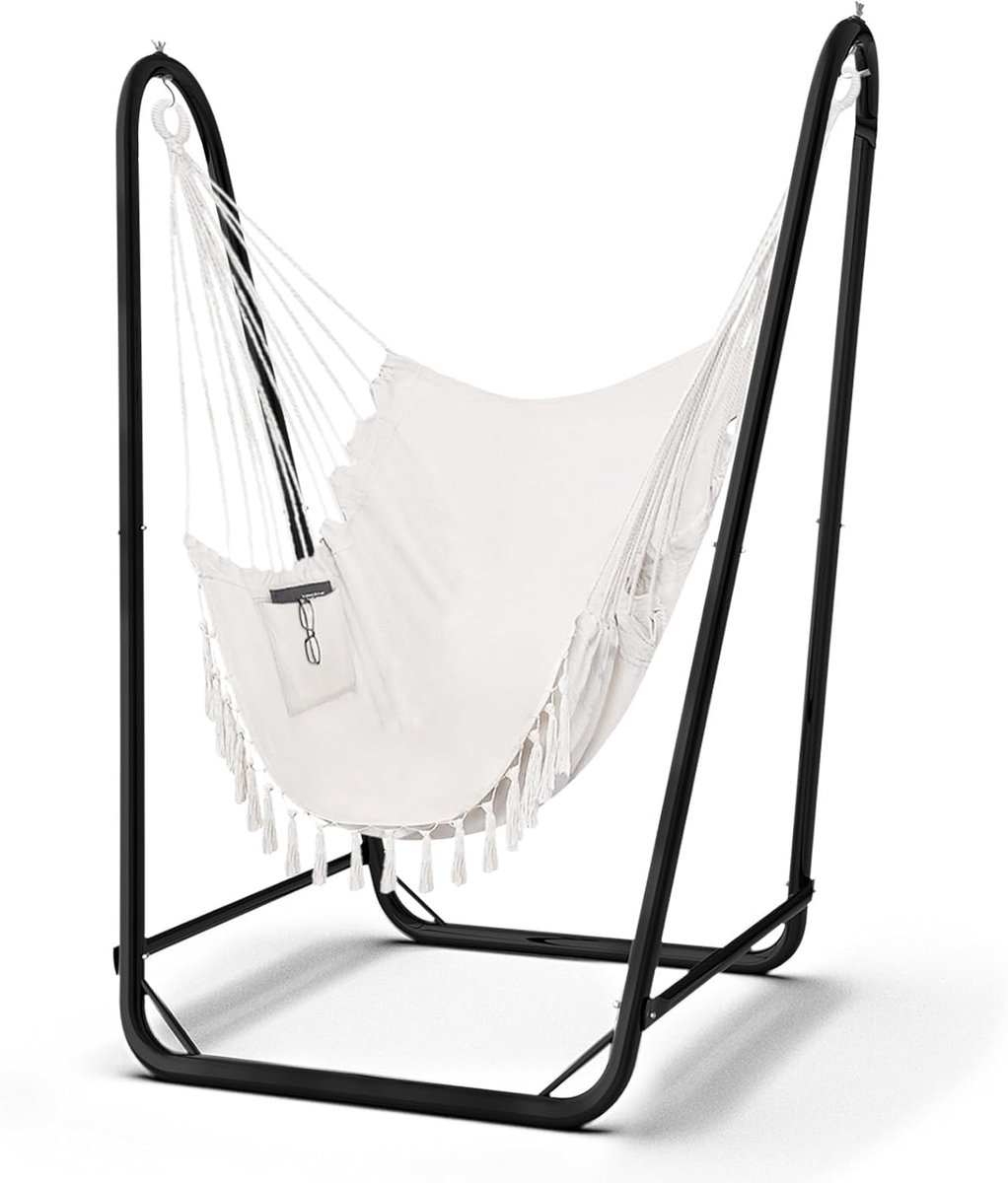 SnelShoppen - Hangstoelen met standaard - Stevige hangers en ondersteuning tot 159 kg - U-vormige structuur voor optimale stabiliteit - Perfect voor t