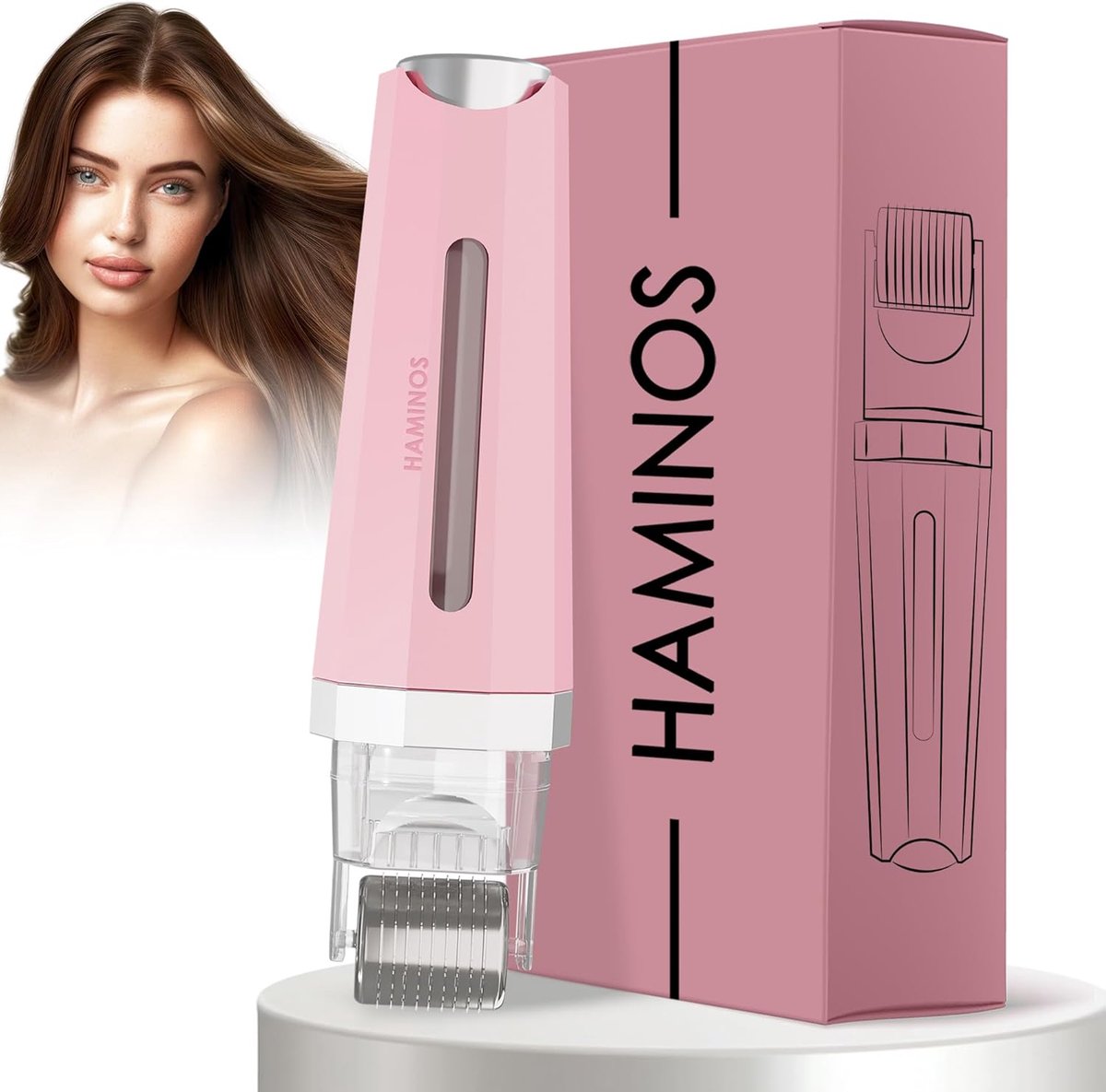 SnelShoppen - Derma Roller 1mm - 520 Titanium Naalden voor Huid, Haar, Rimpels, Striae en Hyperpigmentatie - Directe Serum Reservatie