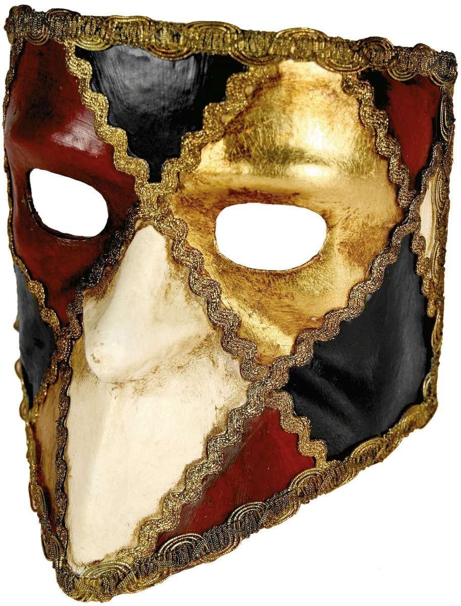 Bauta Scacchi Colore - Venetiaans Masker