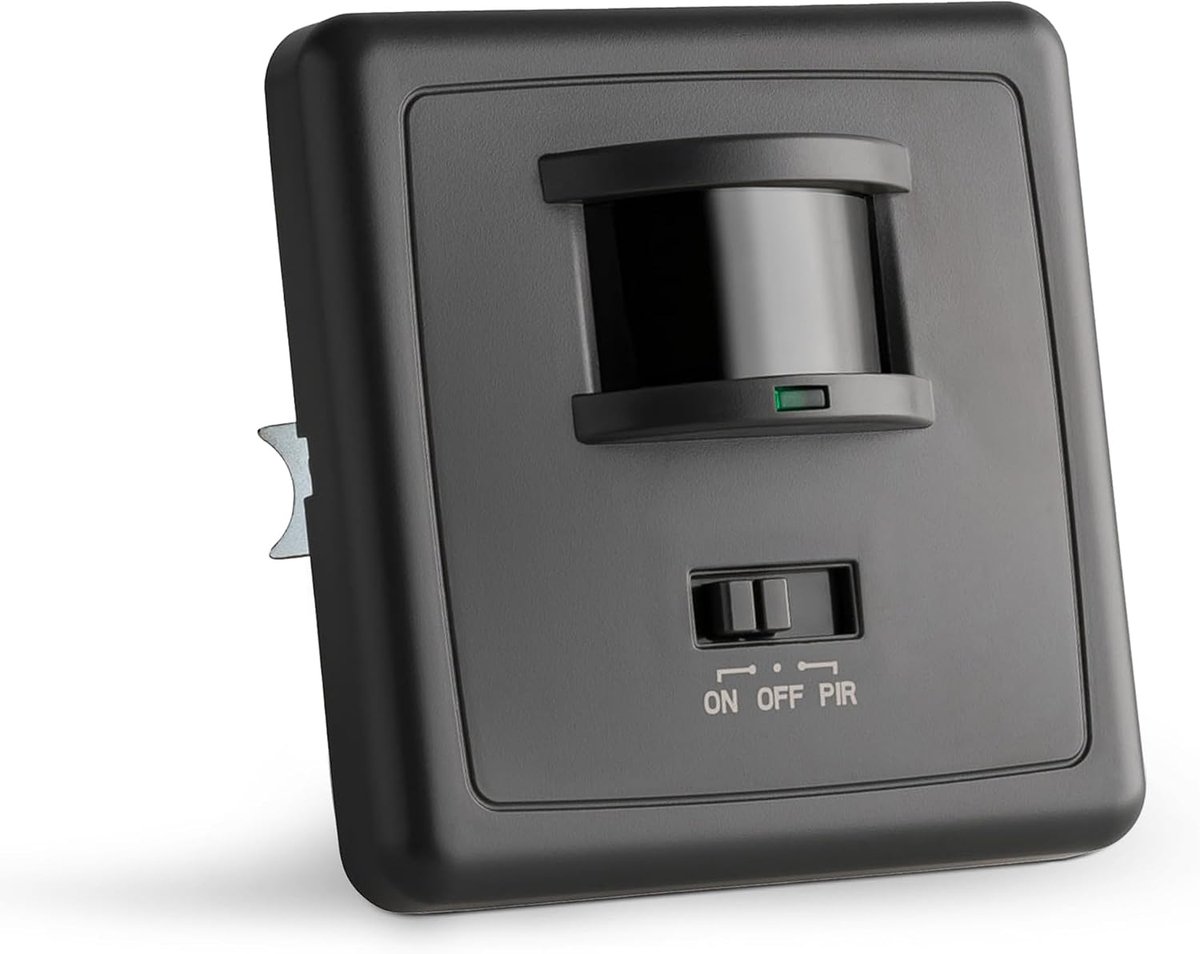 SnelShoppen - Bewegingssensor voor Binnen - Inbouw Wandmontage - Flush-mounted Box 60mm, Programmeerbaar, 9m/160°, Bewegingsdetector voor LED Lampen,