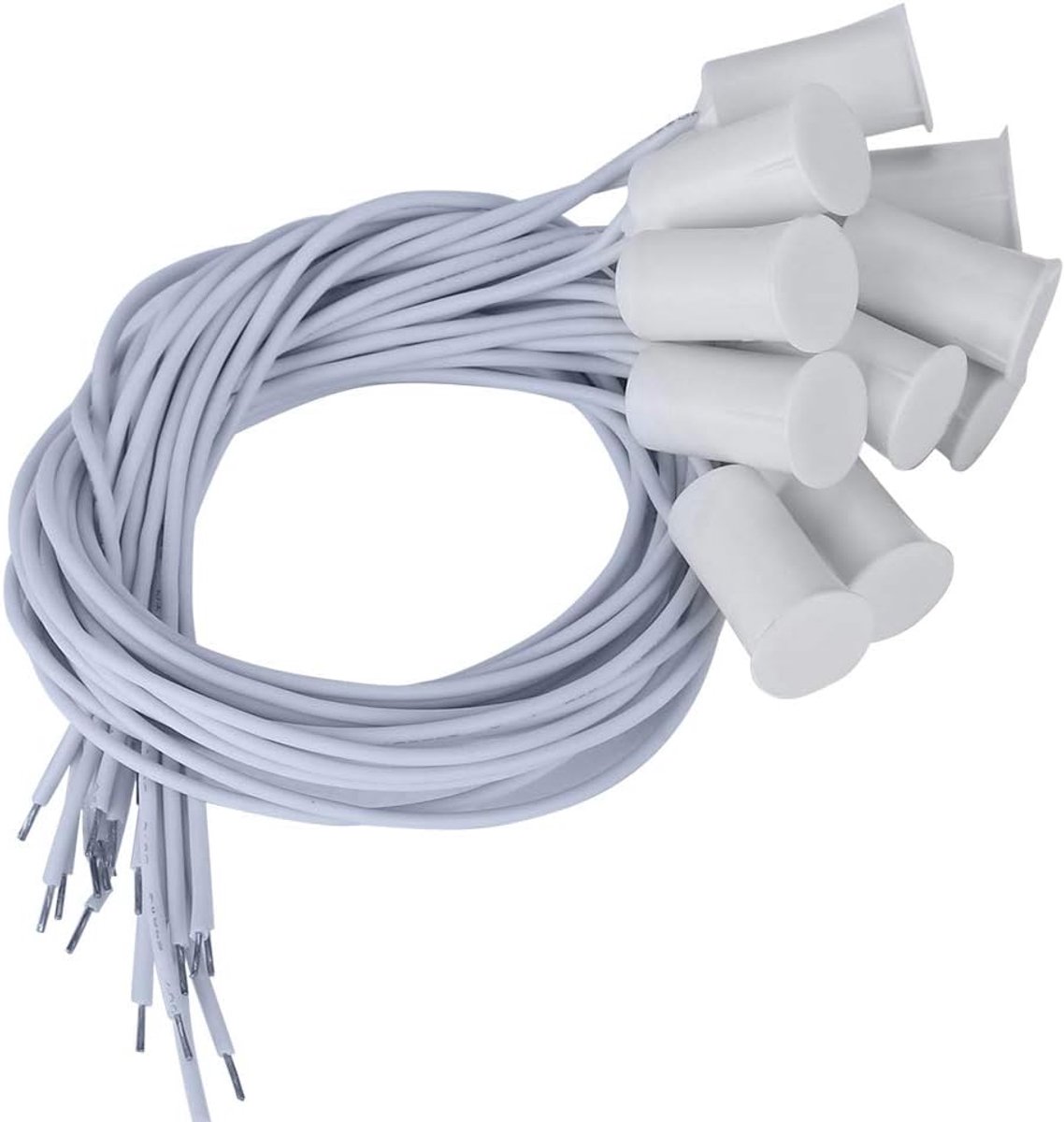 SnelShoppen - Magnetische Reed Switch RC Ingebouwde Bedrade Raamdeursensor voor Thuisbeveiliging en Alarm Systemen - Diefstalbeveiliging - 10 Stuks