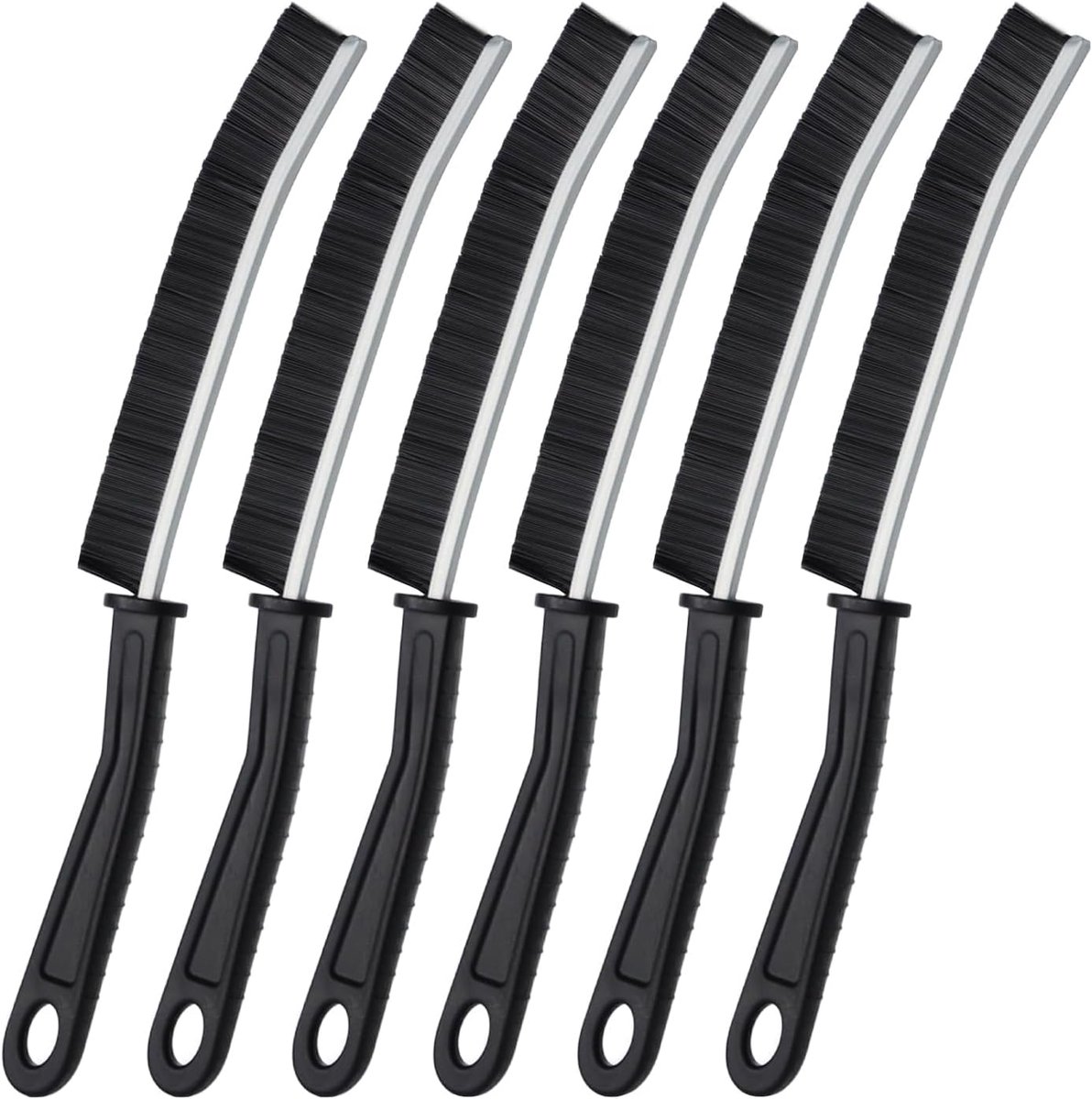 SnelShoppen - Crevice Cleaning Brush Set van 6 Stuks - Multifunctionele Schoonmaakborstels voor Badkamer, Toilet, Keuken, Raam- en Deurgroeven - Ideaa